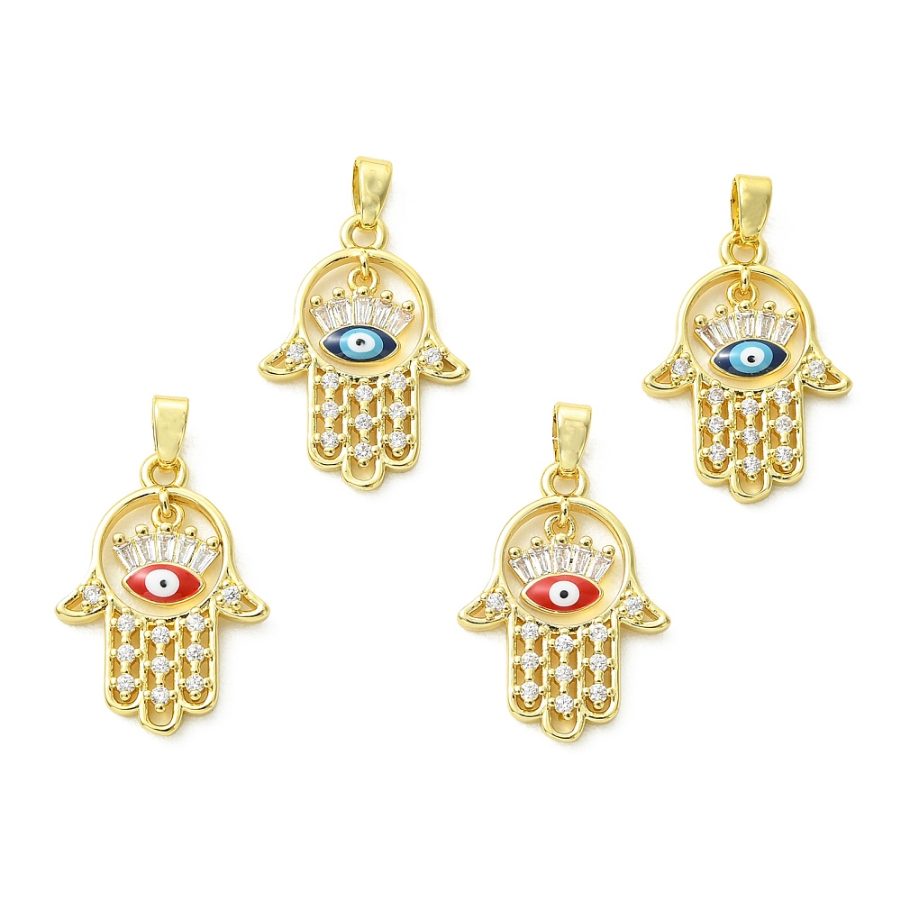 Evil Eye Bracelet - 4 adet Alaşım Altın Hamsa El