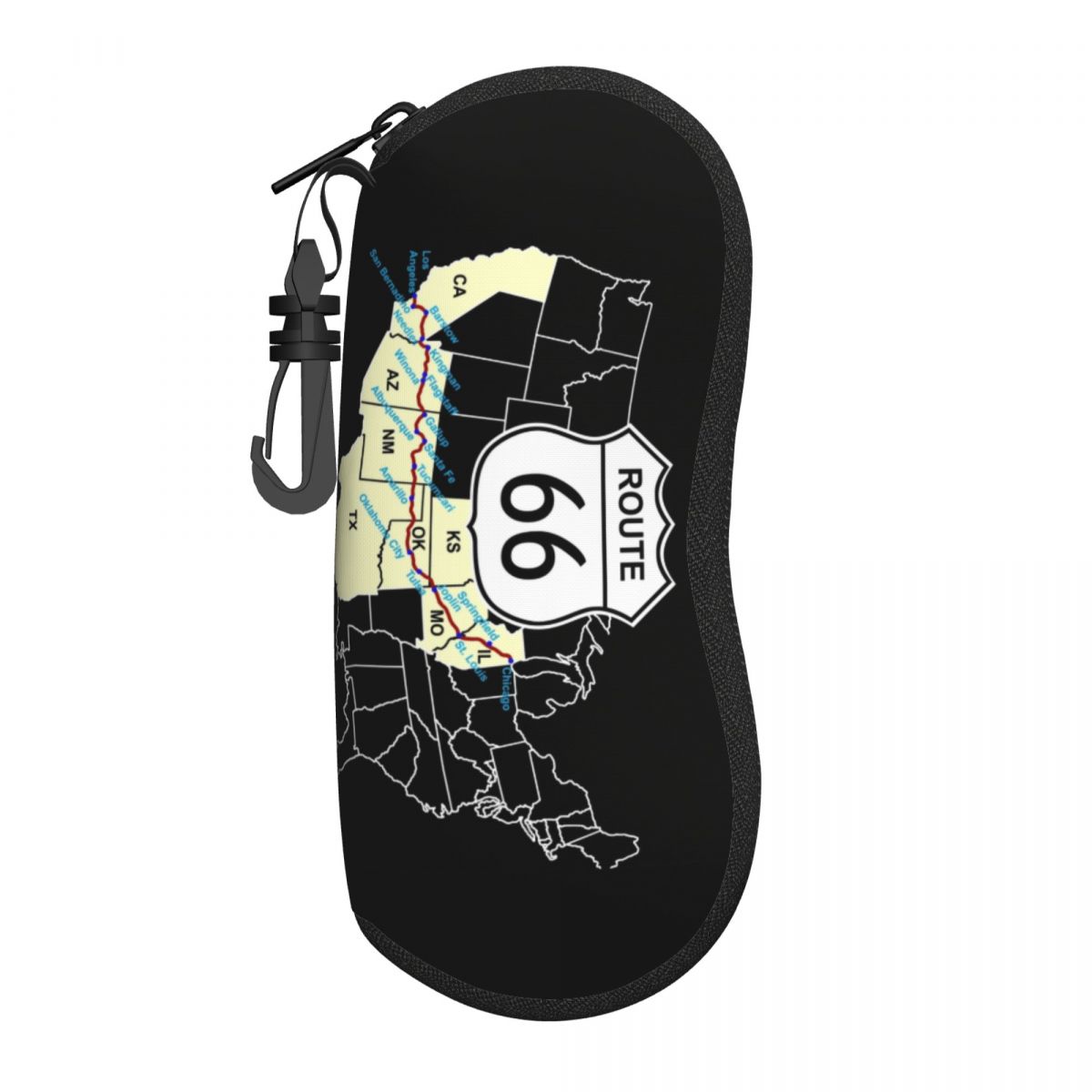 Women Accessories Usa - Özel Route 66 Harita Kabuk Gözlük