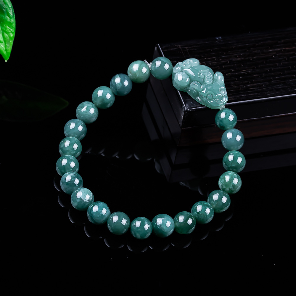 Women'S Accessories - Doğal Birmanya Jadeite Pixiu Bilezik Vintage