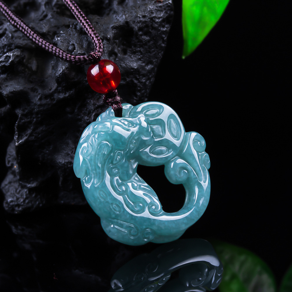 Women'S Accessories - Birmanya Yeşim Taşı Pixiu Kolye Gerçek