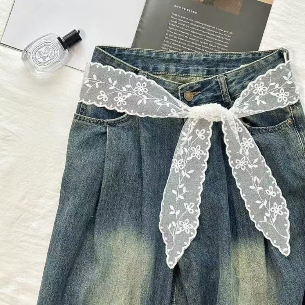 Women'S Accessories - Kadınlar için tatlı beyaz dantel kemer