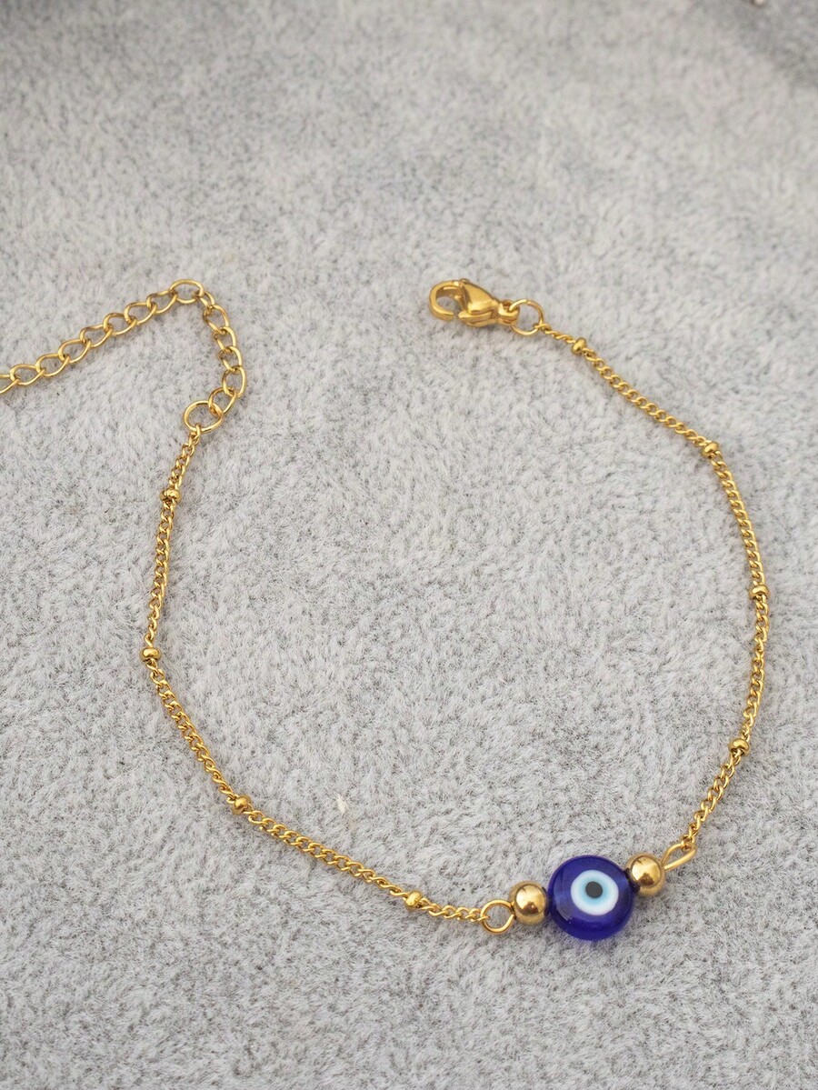 Evil Eye Bracelet - 1 adet Mavi Nazar Boncuklu Kadın