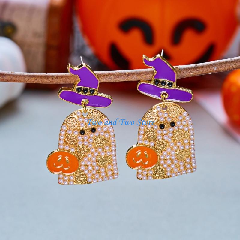 Women Accessories Photos - HX6F Alaşım Cadılar Bayramı Küpe Çifti,