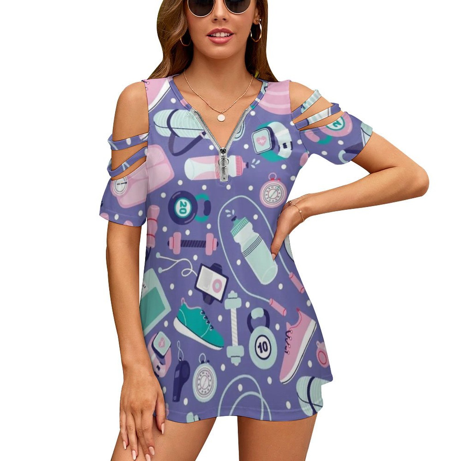 Women Accessories Vector - Get Fit kadın T-Shirt Yeni Moda