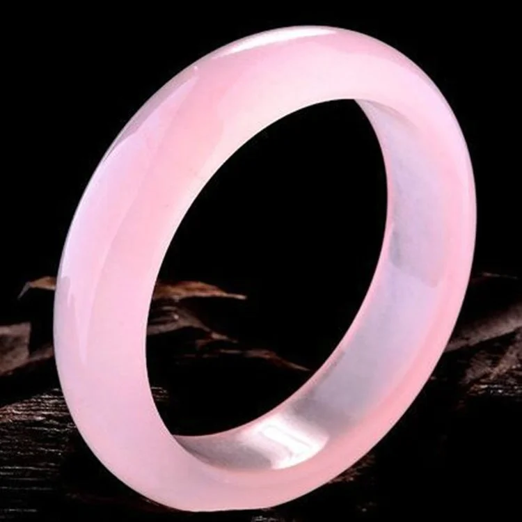 Women Accessories For Hand - Hakiki doğal pembe yeşim bileklik bilezik