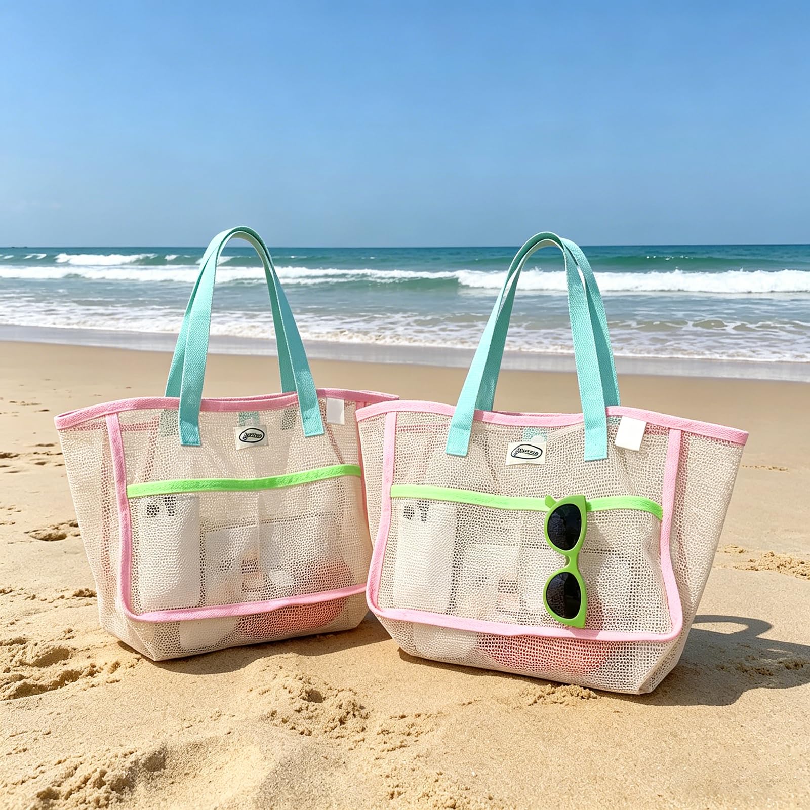 Women'S Accessories - Kadınlar için Plaj Çantaları Renkli Katlanabilir