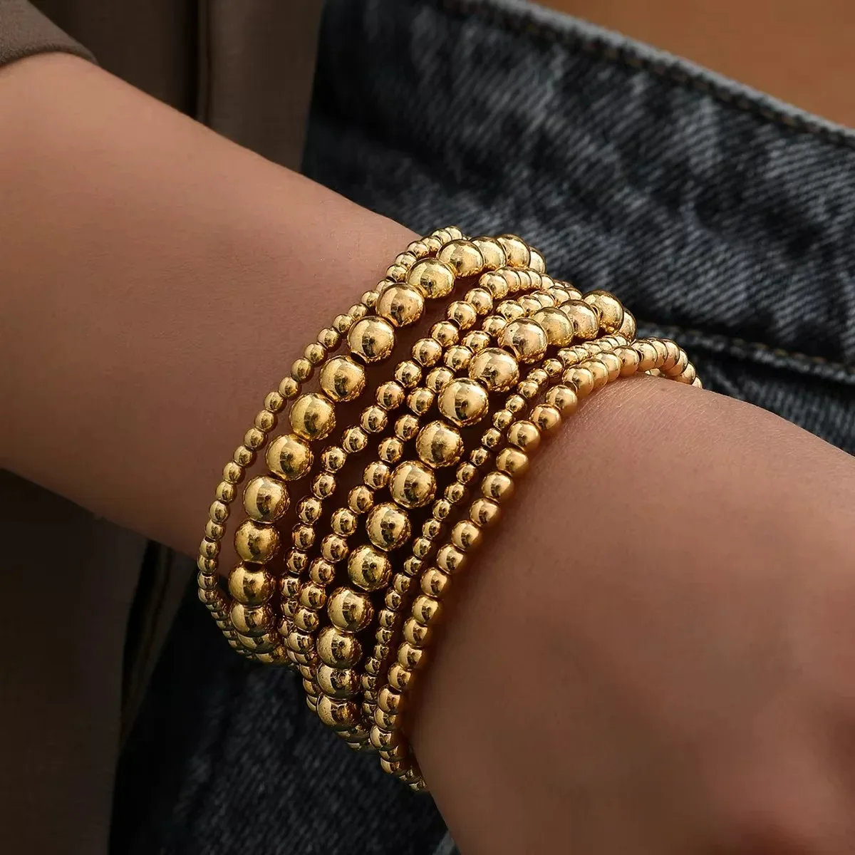 Resin Bangle Bracelet - 7 adet/takım Bohemian Basit Vintage El