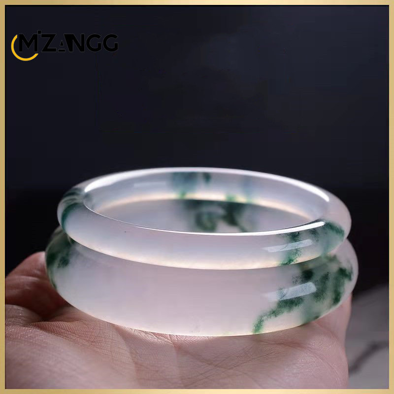 Women Accessories For Hand - Doğal yeşil Jadeite bileklik yeşim bilezik