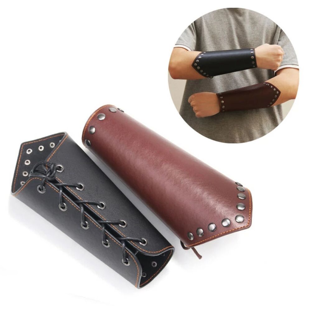 Women'S Viking Accessories - Spor Aksesuarları Deri Okçuluk Kol Koruyucu
