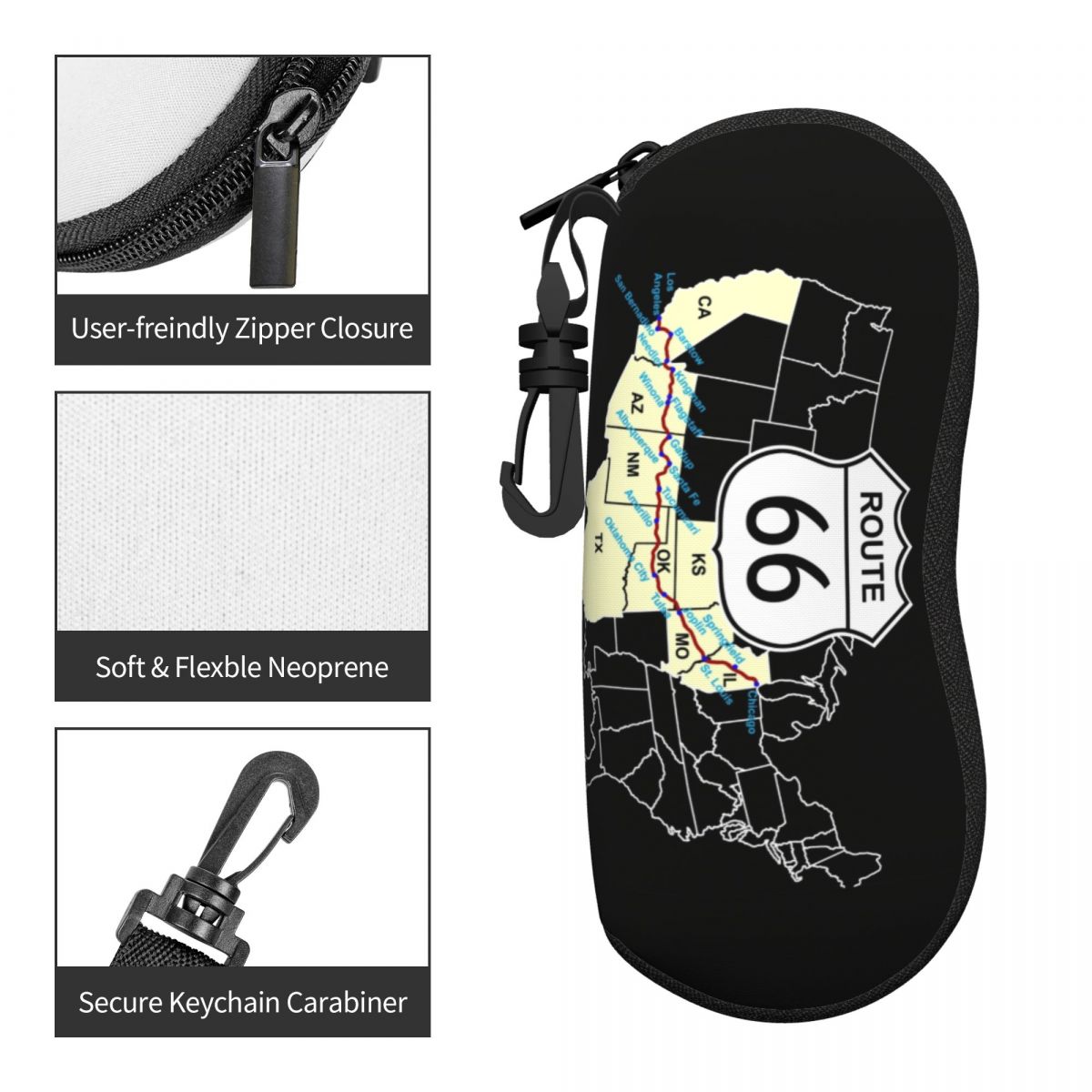 Özel Route 66 Harita Kabuk Göz - Women Accessories Usa incelemesi ve fiyatı