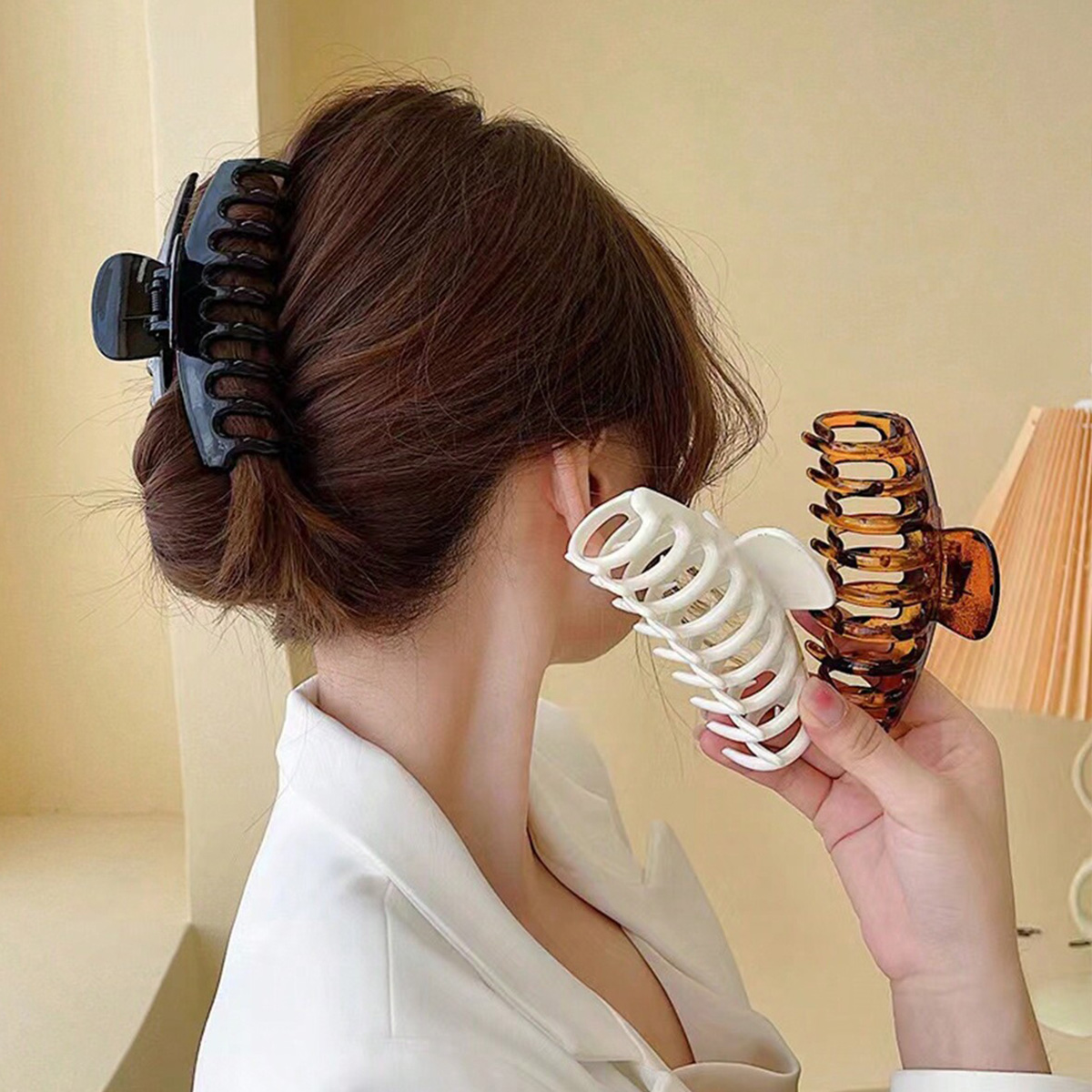 4 adet kadın çok renkli reçine - Hair Claw Clip Set incelemesi ve fiyatı