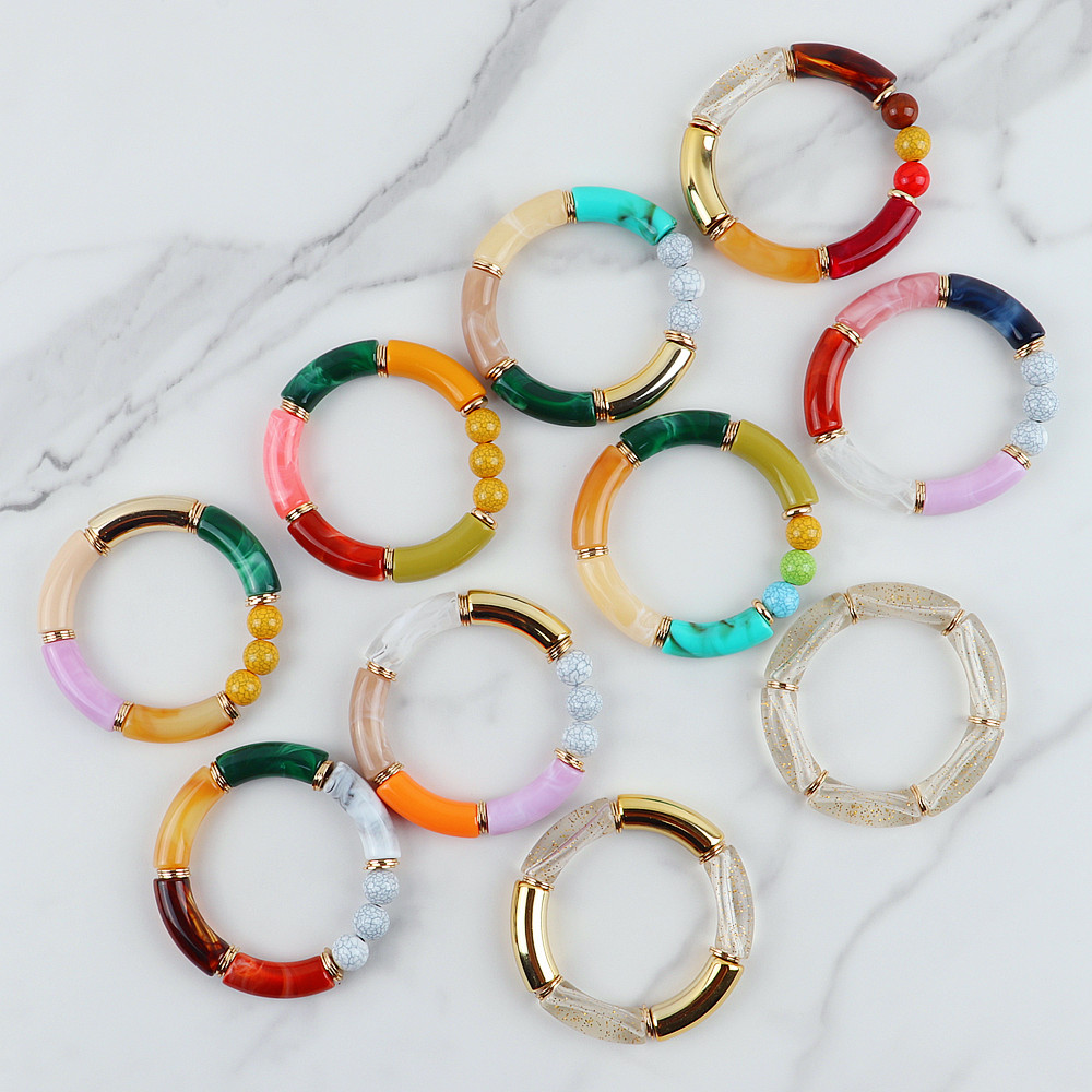 FishSheep yeni renkli akrilik  - Resin Bangle Bracelet incelemesi ve fiyatı