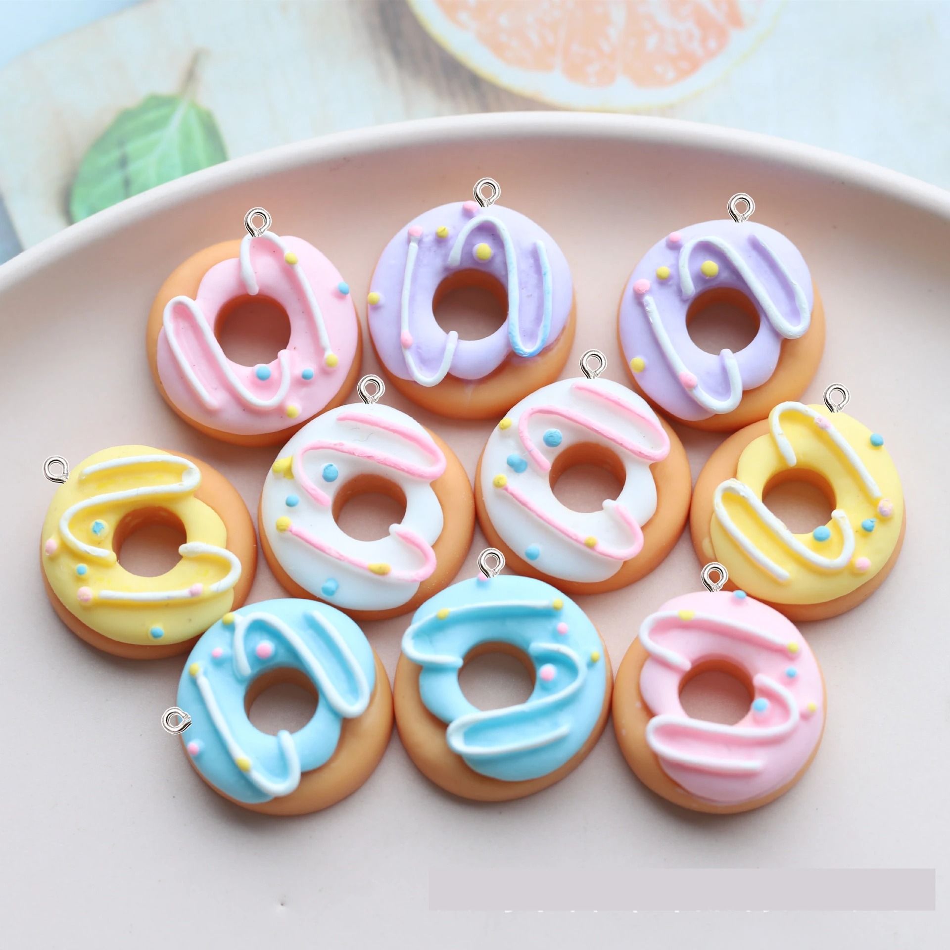 10 adet Kawaii Renk Donut Reçi - Resin Bangle Bracelet incelemesi ve fiyatı