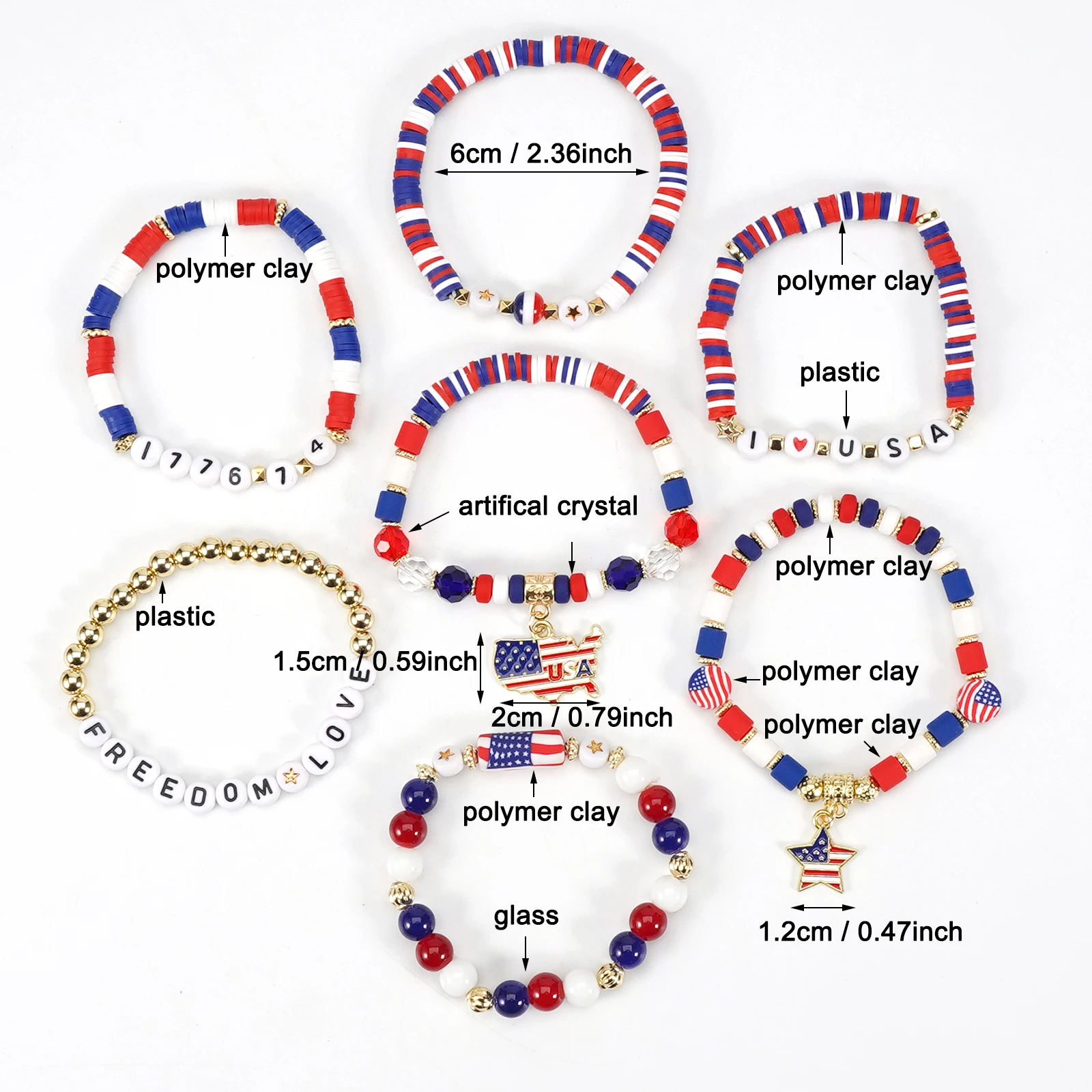 ABD Bağımsızlık Günü Bilekliği - Women Accessories Usa incelemesi ve fiyatı