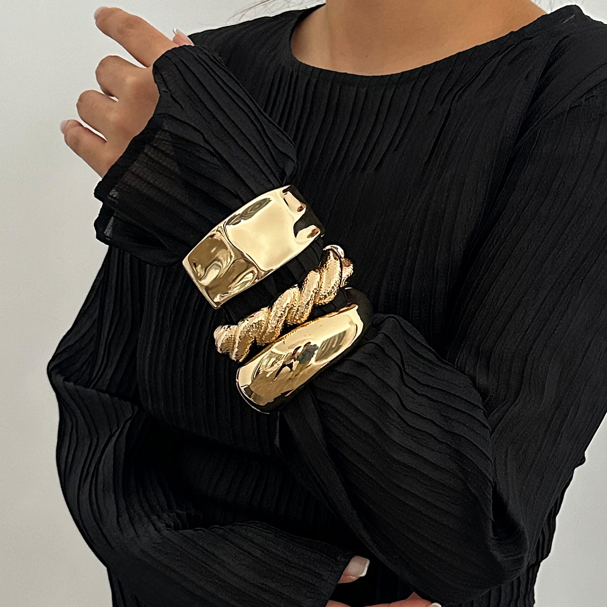Vintage Altın Renk Hip Hop Met - Resin Bangle Bracelet incelemesi ve fiyatı