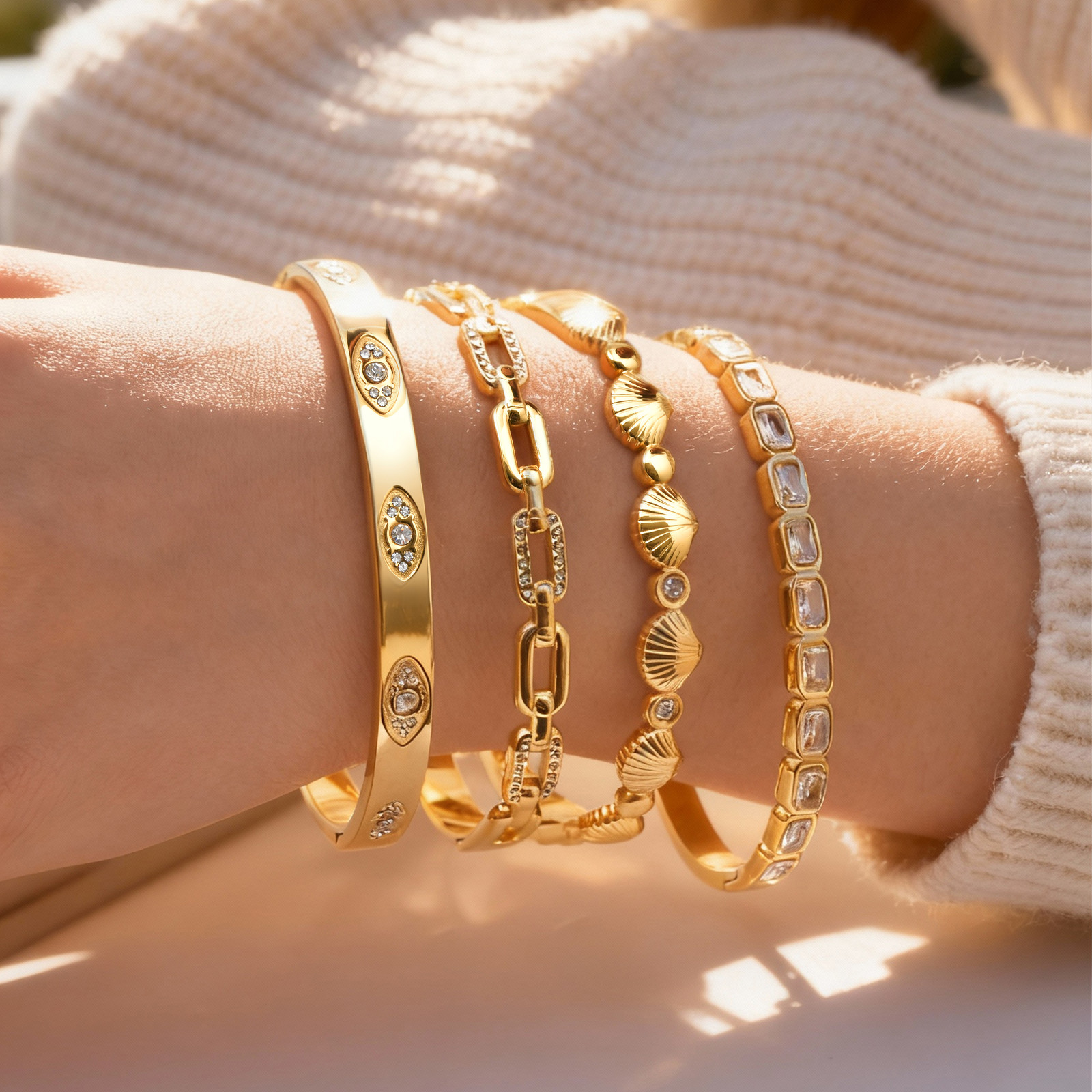 Kadınlar için 14K Altın Kaplam - Evil Eye Bracelet incelemesi ve fiyatı