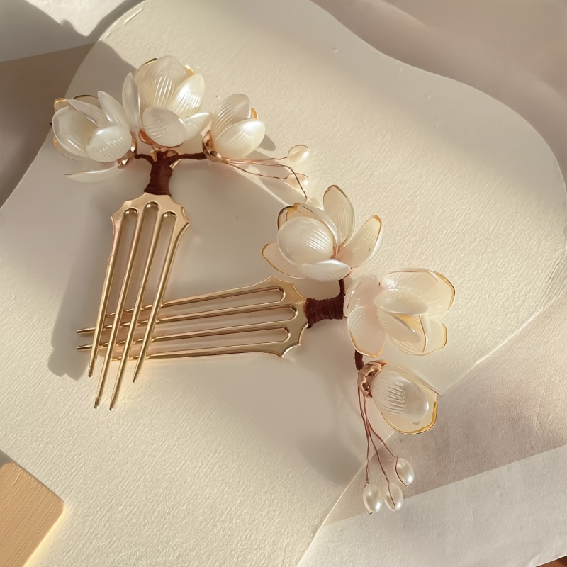 Çin tarzı kabuk manolya çiçek  - Women Accessories Aesthetic incelemesi ve fiyatı